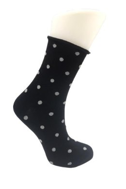 Skarpetki damskie wzorzyste lurex SB015 wz.1 Noviti czarny 39-42