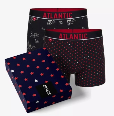 2X ŚWIĄTECZNE SZORTY ATLANTIC 2GMH015 GRANAT M