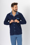 PIŻAMA MĘSKA NORBERT 670 GRANAT/JEANS M