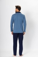PIŻAMA MĘSKA NORBERT 670 JEANS/GRANAT 2XL