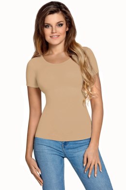 Bluzka damska krótki rękaw Carla light beige Babell light beige XXL