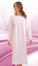 Koszula nocna dł. rękaw Aydogan - fioletowy kolor fioletowy rozmiar 3XL/4