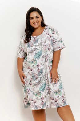 Koszula nocna damska krótki rękaw PLUS SIZE Renny 3371 S/S 25 Taro kolor wielokolorowy rozmiar 3XL