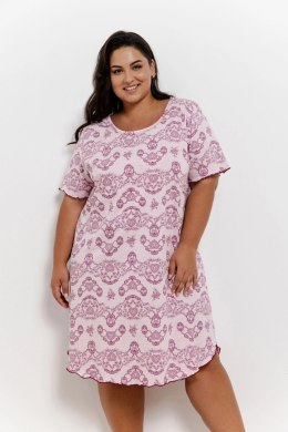Koszula nocna damska krótki rękaw PLUS SIZE Tara 3374 S/S 25 Taro kolor różowy rozmiar 3XL