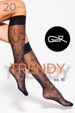 PODKOLANÓWKI TRENDYLINE 00097T S/S 2025 wzór 16 NERO