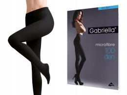 Rajstopy microfibra 100 den Gabriella nero 4/L